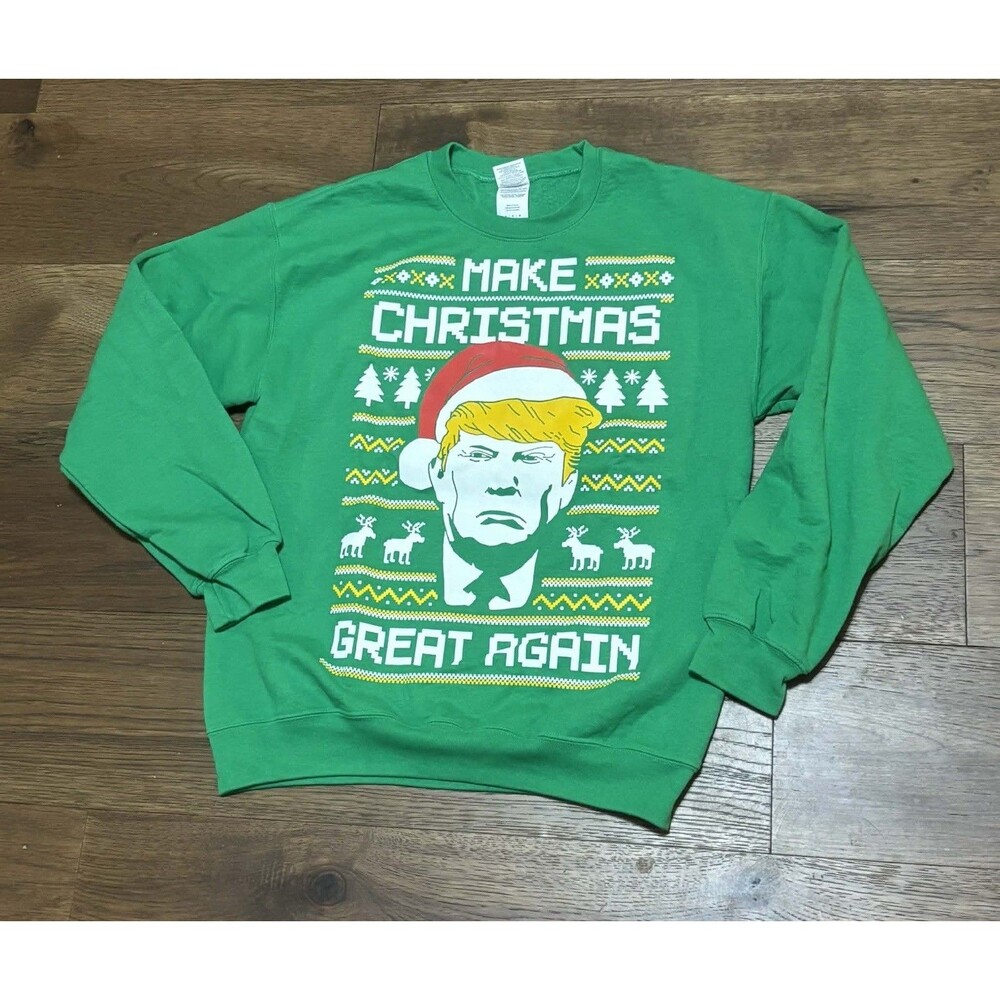 Donald Trump Make Christmas Great Again Holiday Ugly Xmas Sweater Adult Medium